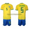 Original Trikotsatz Brasilien Casemiro 5 Heimtrikot WM 2022 Für Kinder